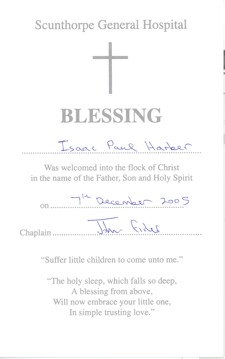Isaacs Blessing Card